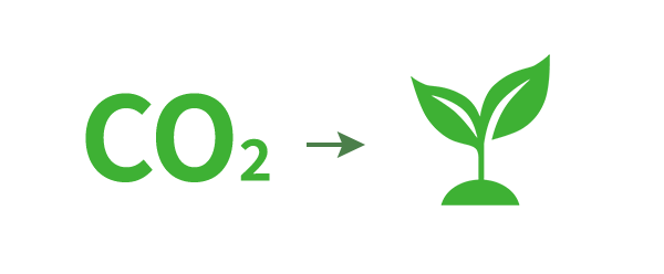 培養土として使用されることで、植物がCO2を吸収
